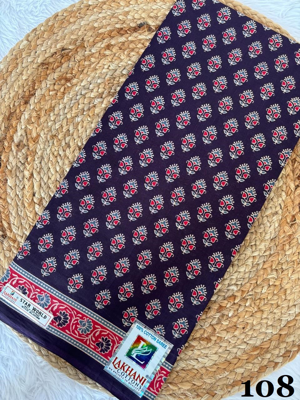 Beautiful Pure Heavy Mul Cotton Saree with Blouse