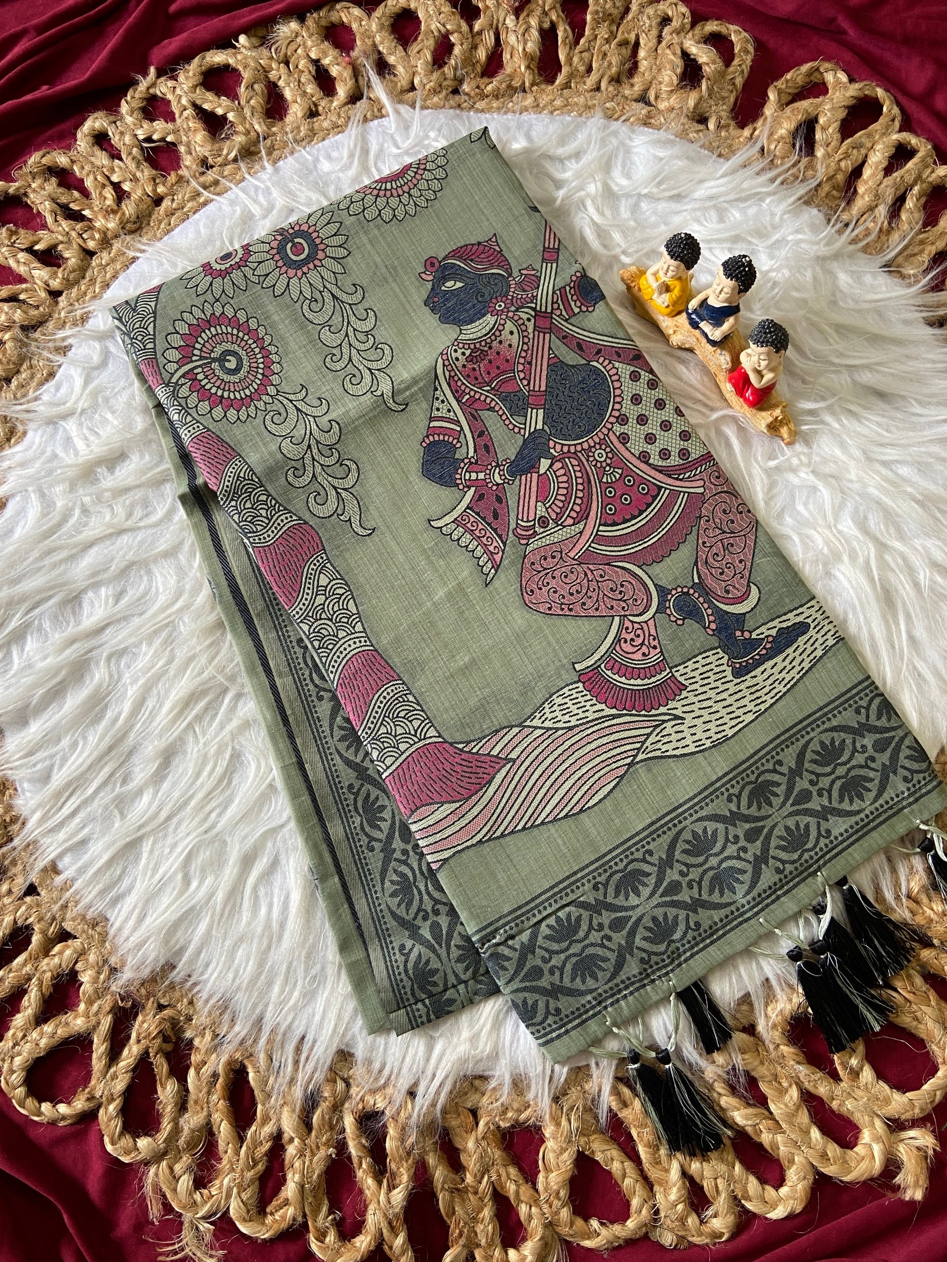 Vamika Vintage Traditional Woven Soft Muga Cotton Saree