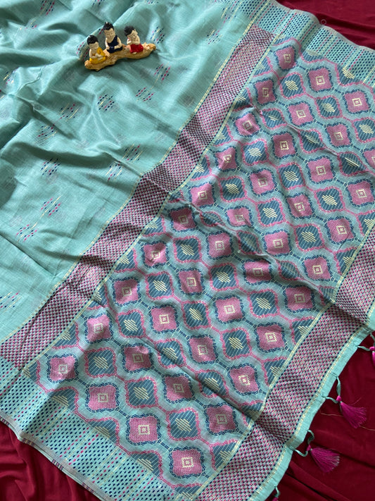 Premium Soft Muga Cotton Festive Saree