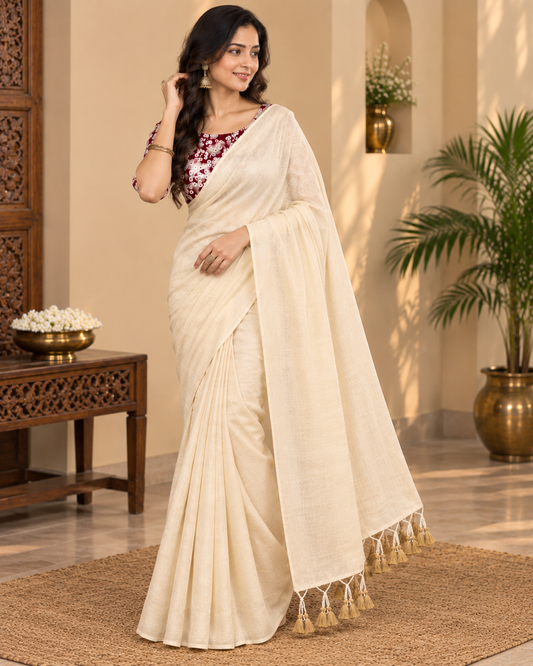 Designer Premium Khadi Cotton Handloom Saree