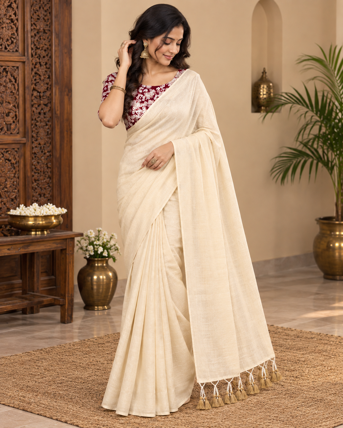 Designer Premium Khadi Cotton Handloom Saree