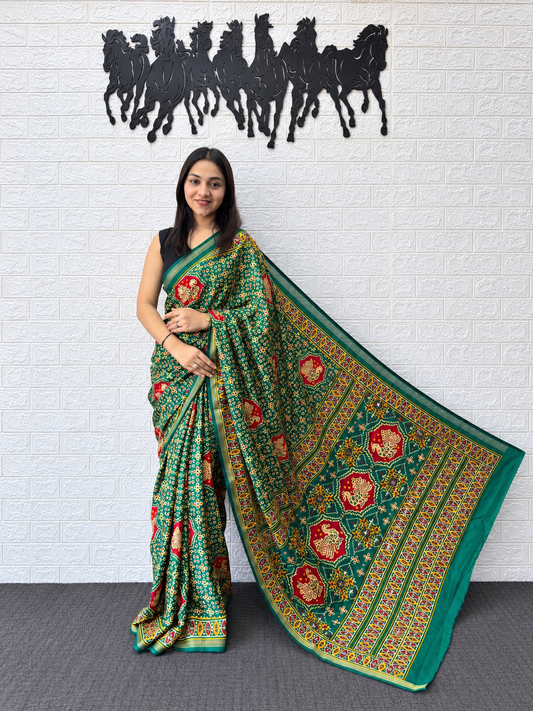 Parampara Luxury Handcrafted Mirror Detailing Cotton Saree