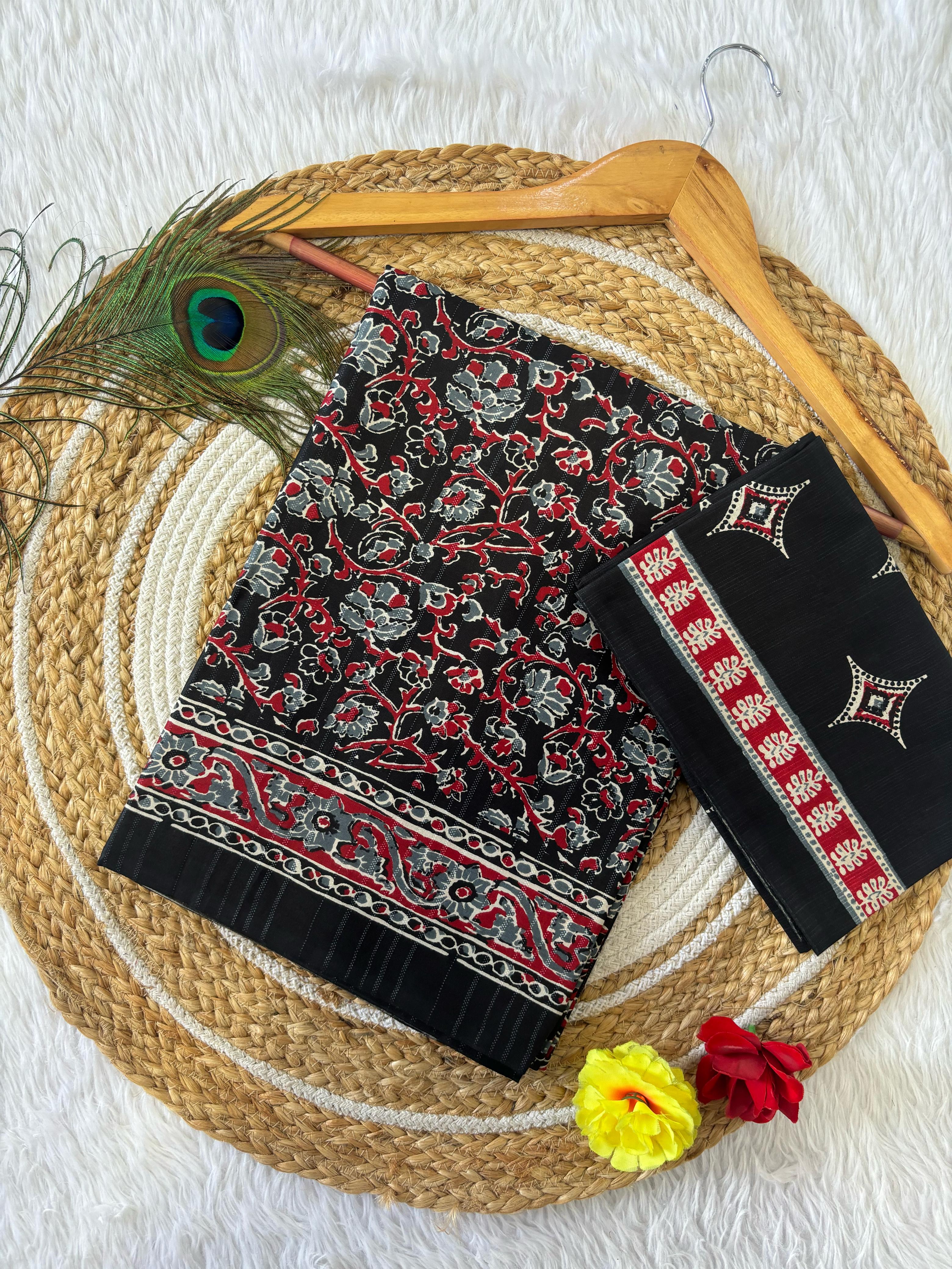 Gorgeous Pure Heavy Mul Cotton Saree with Blouse