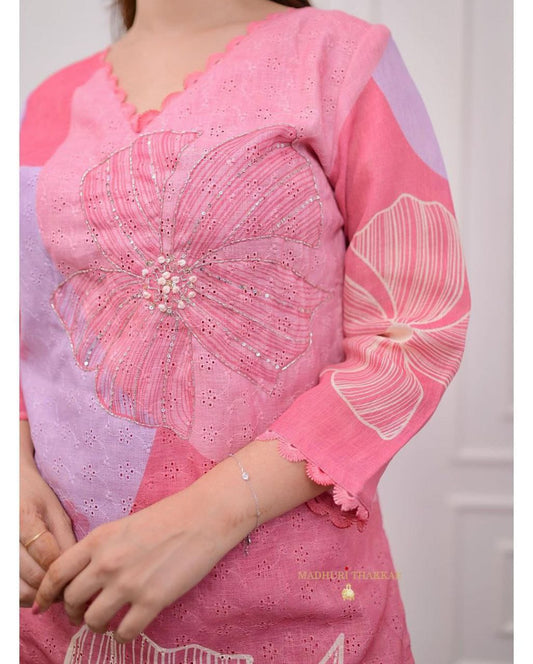 NEW SHIFLI LUNCHING LINEN SUIT SET