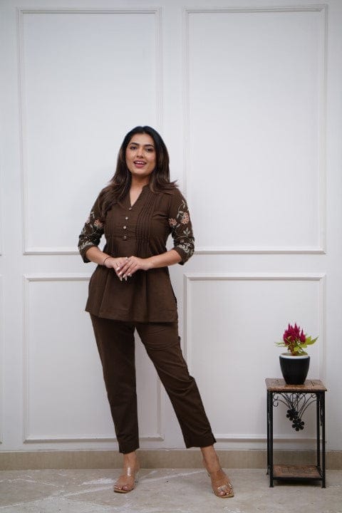 Very Beautiful Party Wear Look Pure Cotton & CORD SET Set