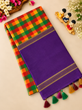 Classic Soft Tussar Silk Saree with Elegant Pallu & Tassels