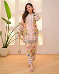 Very Beautiful Pink Soft Muslin Digital Printed Co-Ord Set