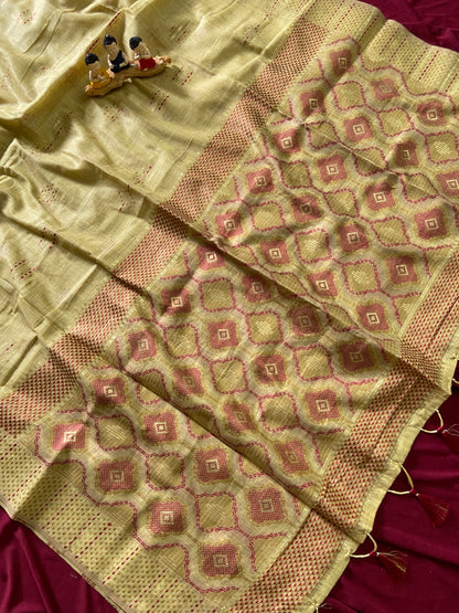 Very Attractive Soft Muga Cotton Festive Saree