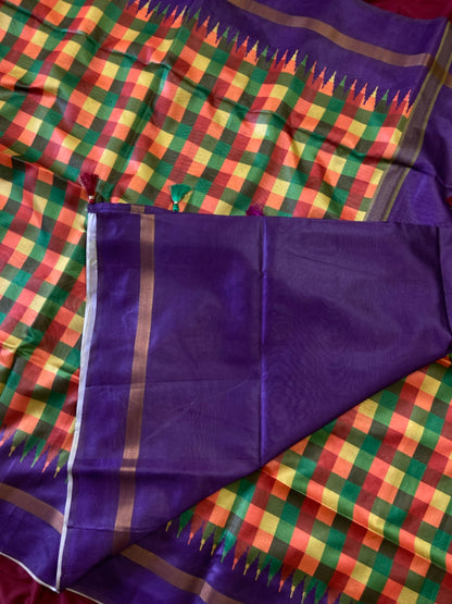 Classic Soft Tussar Silk Saree with Elegant Pallu & Tassels