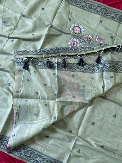 Vamika Vintage Traditional Woven Soft Muga Cotton Saree