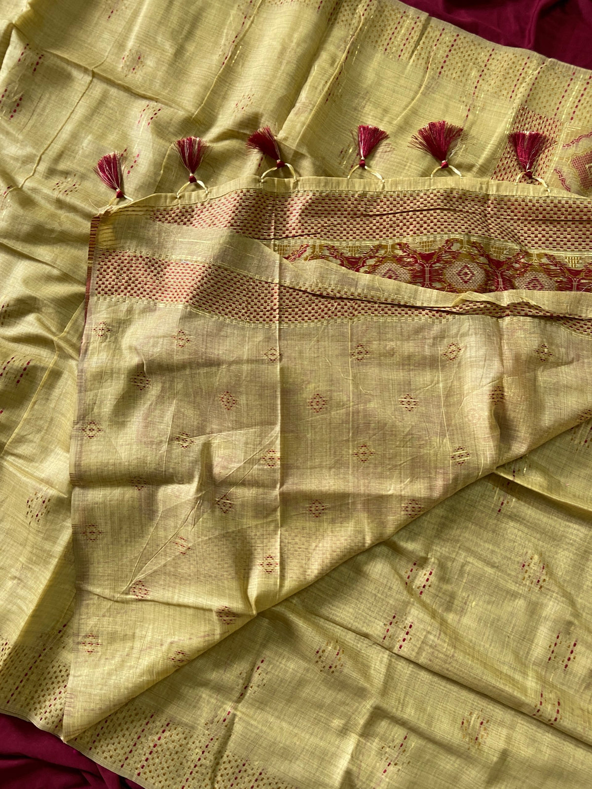 Very Attractive Soft Muga Cotton Festive Saree