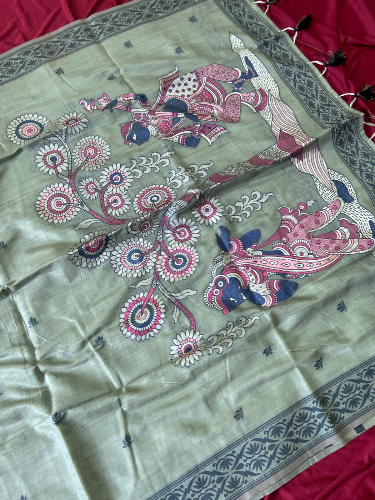 Vamika Vintage Traditional Woven Soft Muga Cotton Saree