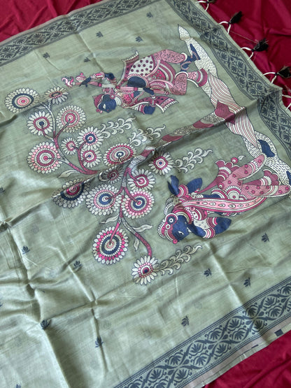 Vamika Vintage Traditional Woven Soft Muga Cotton Saree
