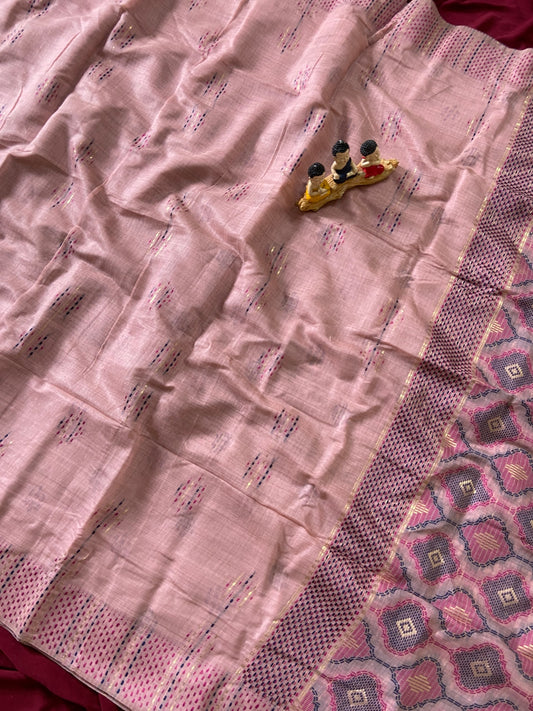 Very Beautiful Soft Muga Cotton Festive Saree