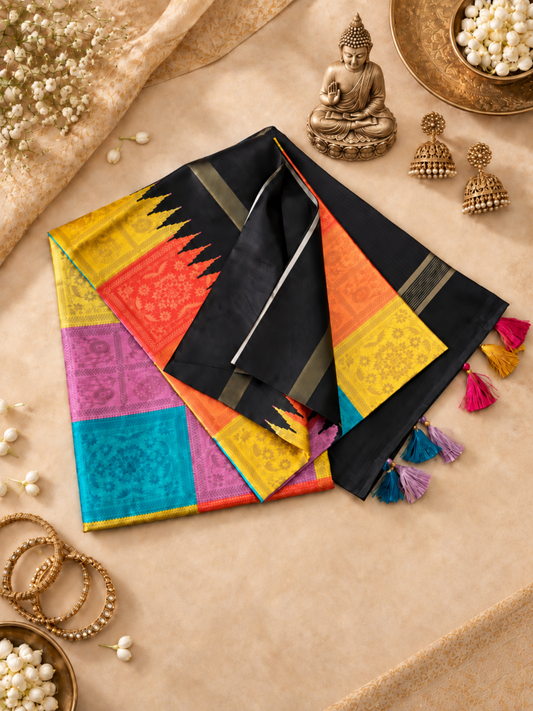 Premium Multi Soft Tussar Silk Festive Saree