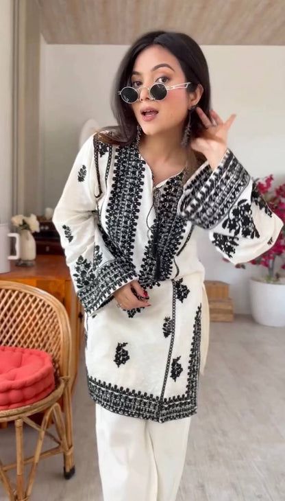 New Designer Collection In  Rayon Butti Silk Co-Ord Set