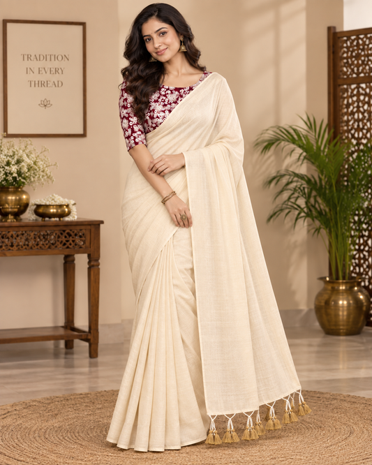 Designer Premium Khadi Cotton Handloom Saree
