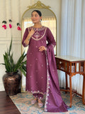 Stylish Party Wear Embroidered Suit Set with Dupatta