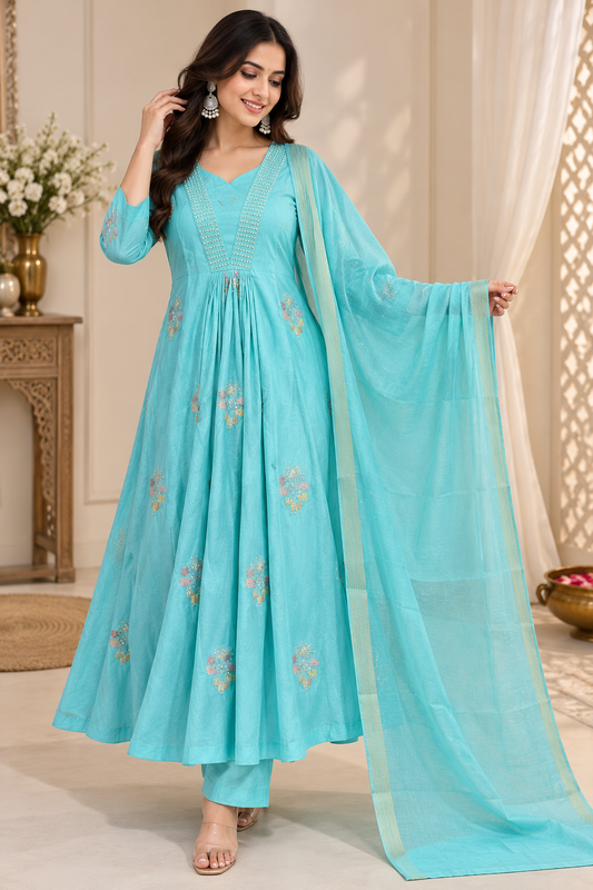 Festive Royal Anarkali Suit Set