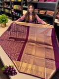Royal Purple Soft Banarasi Silk Saree with Winsome Blouse Piece