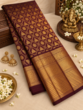 Premium Royal Maroon Soft Banarasi Silk Saree With Elegant Blouse Piece