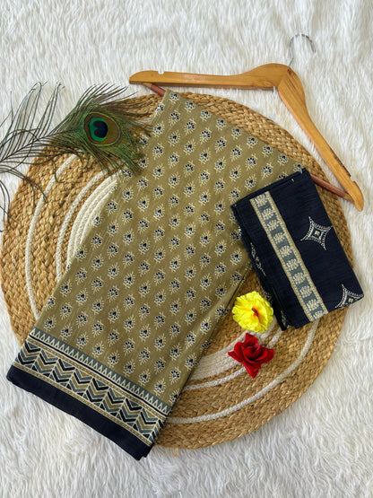 Magic Pure Heavy Mul Cotton Saree with Blouse