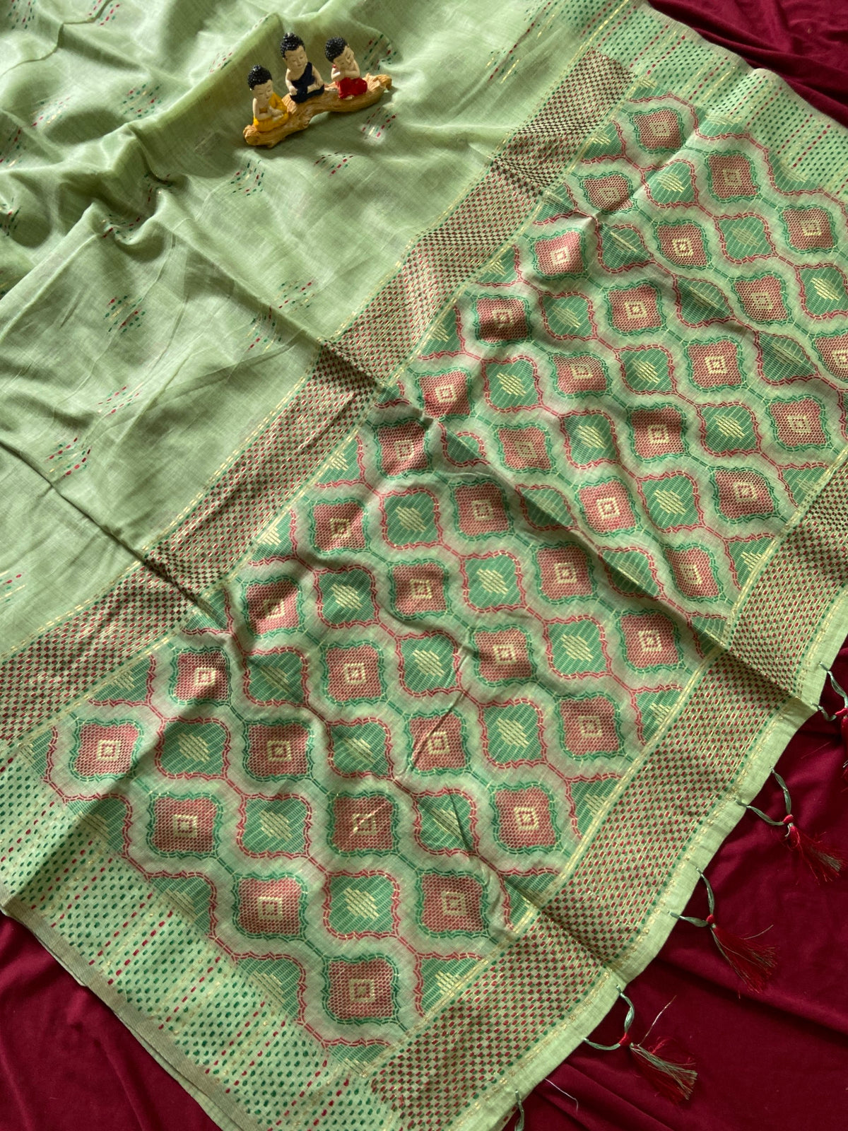 Elegant Soft Muga Cotton Festive Saree