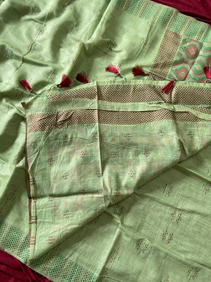 Elegant Soft Muga Cotton Festive Saree