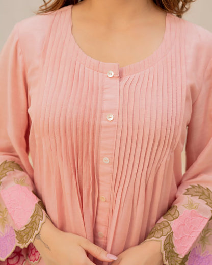 VERY BEAUTIFUL MUL CHANDERI EMBROIDERY CORD SET