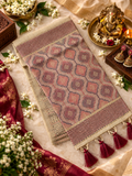 Soft Muga Cotton Festive Saree With Resham Weaving Butti Work and Tassels