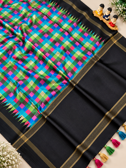 Marvellous Soft Tussar Silk Saree with Elegant Pallu & Tassels