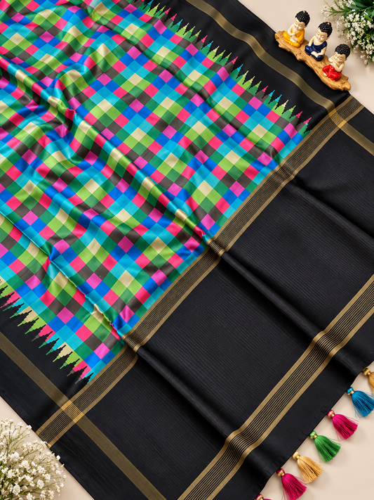 Marvellous Soft Tussar Silk Saree with Elegant Pallu & Tassels