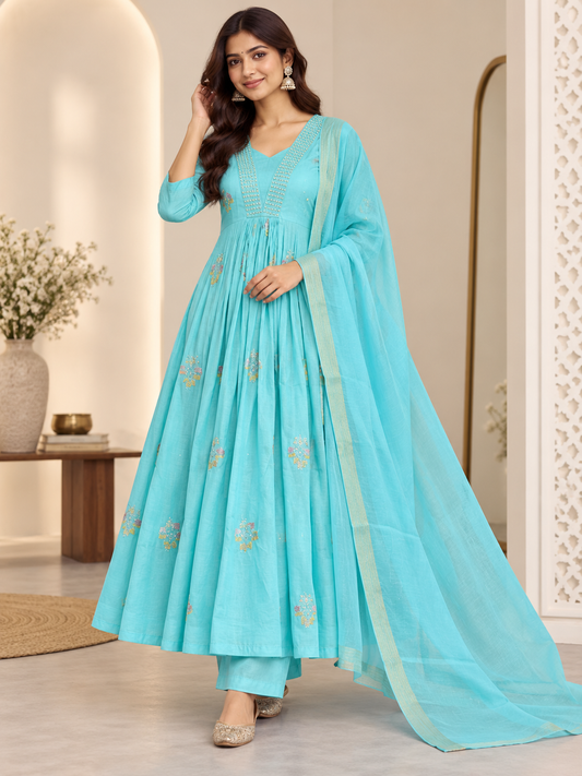 Festive Royal Anarkali Suit Set