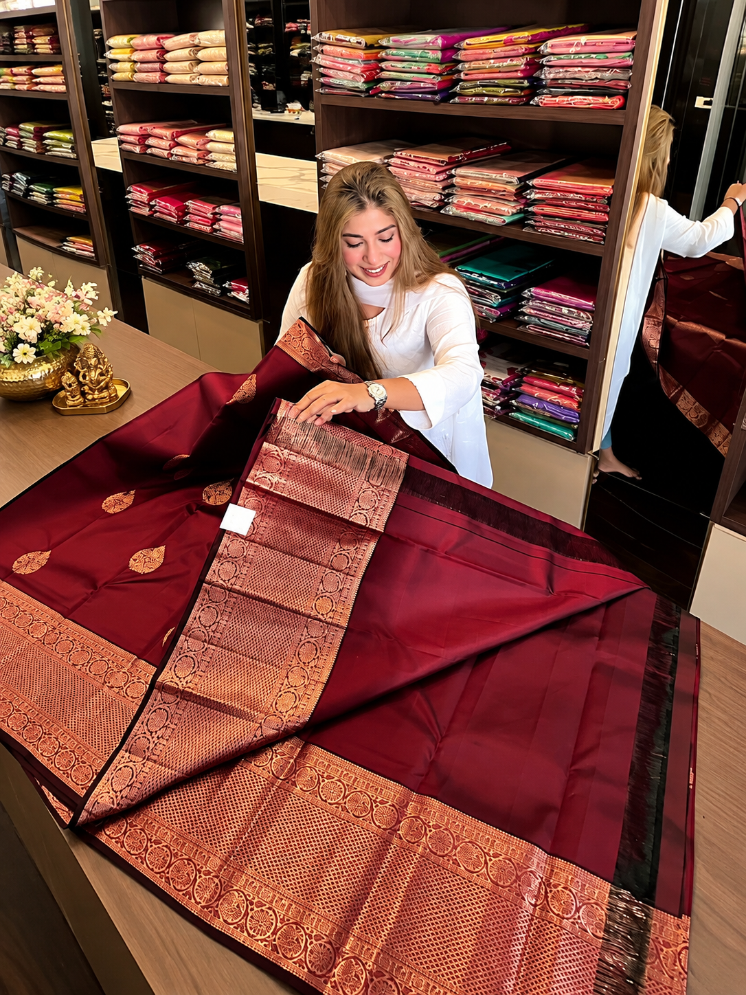 Very Attractive Wine Soft Silk Saree With Evocative Blouse Piece