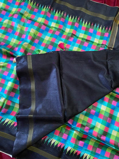 Marvellous Soft Tussar Silk Saree with Elegant Pallu & Tassels