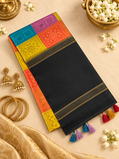 Premium Multi Soft Tussar Silk Festive Saree