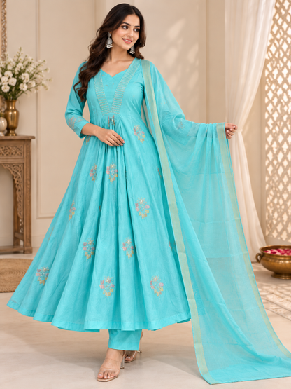 Festive Royal Anarkali Suit Set