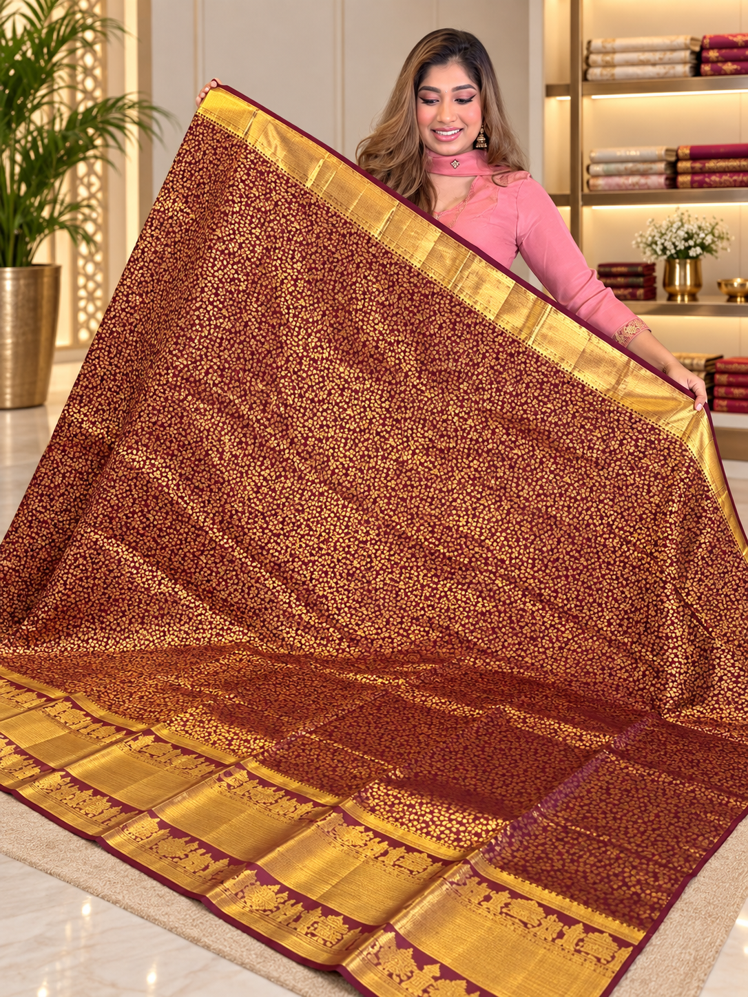 Festive Wine Purple Soft Banarasi Silk Saree With Delightful Blouse Piece