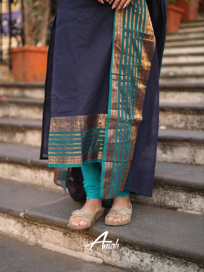 BEAUTIFUL KANCHI COTTON SUIT SET WITH JAQUARD DUPATTA