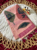 Inaya Rose Blush Floral Muga Cotton Weaving Saree