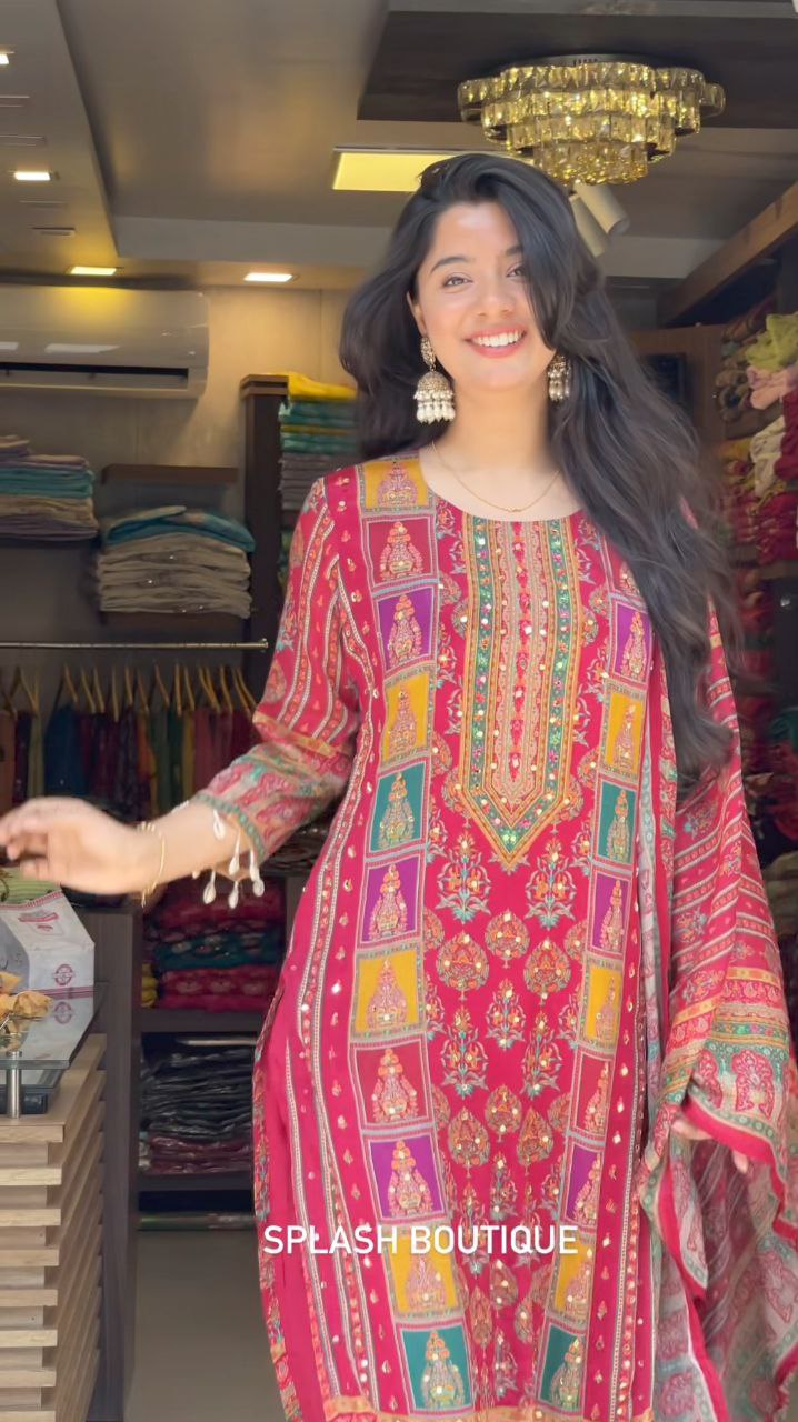 VERY DELIGHTFUL PREMIUM SILK HANDWORK SUIT SET