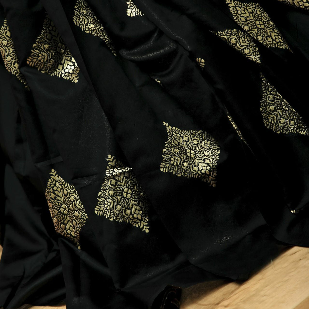 Premium Black Soft Silk Saree with Attractive Blouse Piece