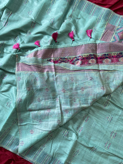 Premium Soft Muga Cotton Festive Saree