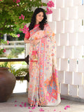 Banarasi Silk Saree With Kashmiri Weaving Work