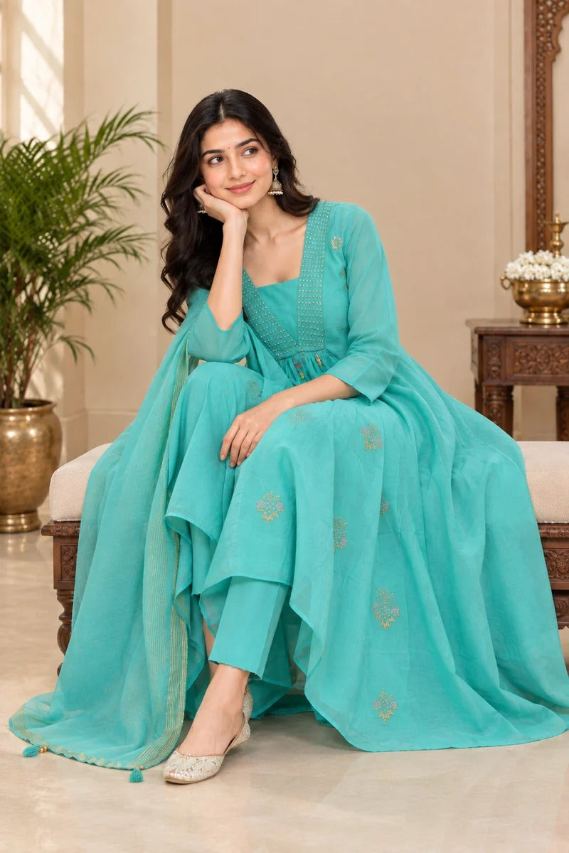 Festive Royal Anarkali Suit Set