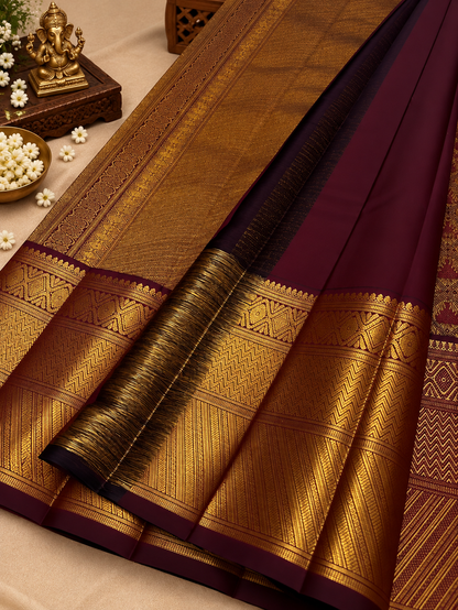 Premium Royal Maroon Soft Banarasi Silk Saree With Elegant Blouse Piece
