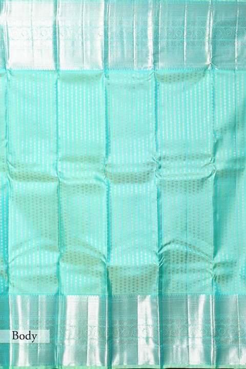 Trandy Firozi Soft Silk Saree With Beautiful Blouse Piece