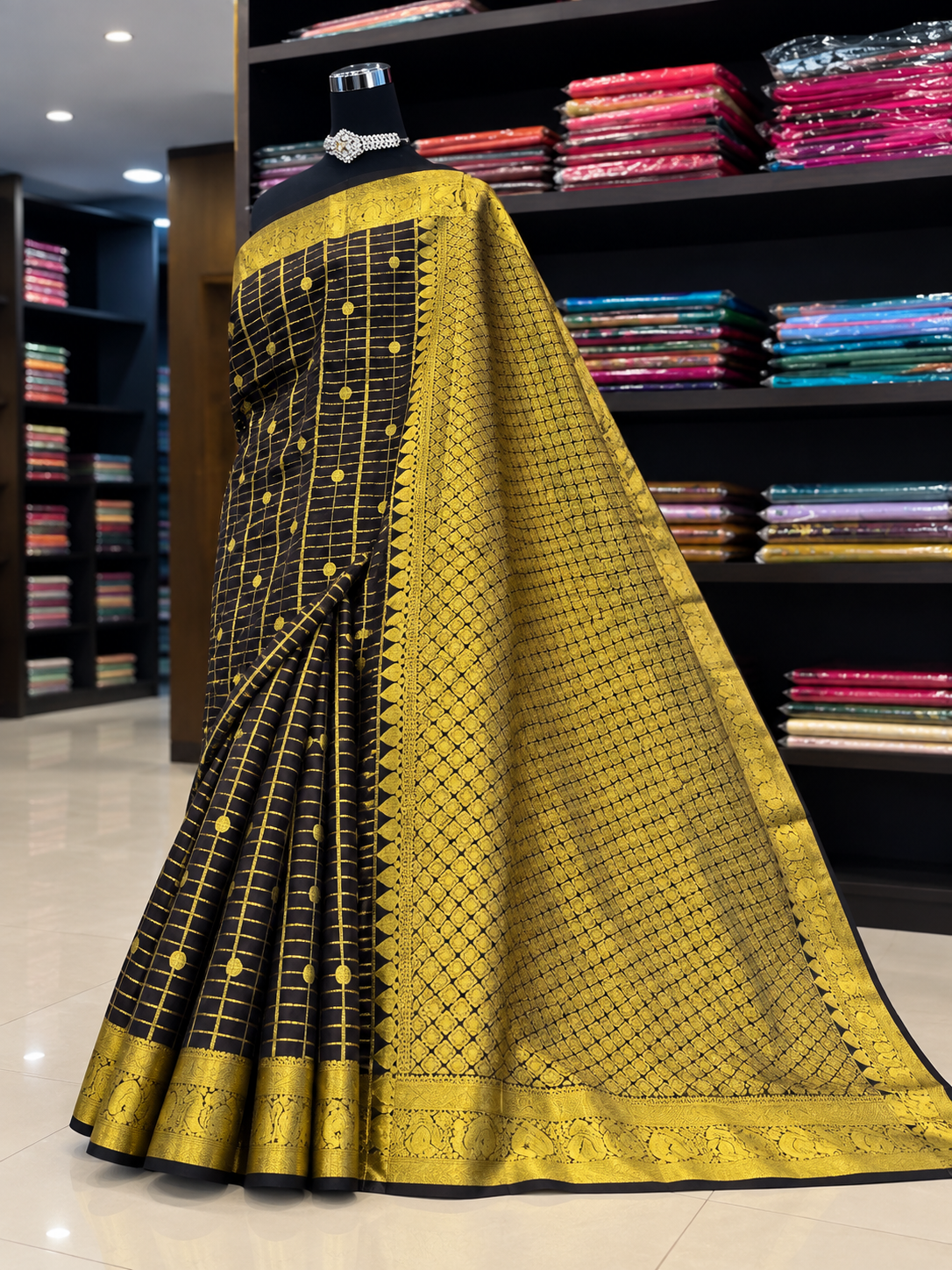 Elegant Chocolate Brown Kanjivaram Soft Silk Saree
