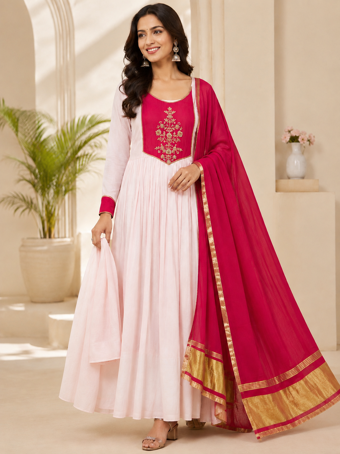Very Beautiful Pure Mul Cotton Embroidery Suit Set