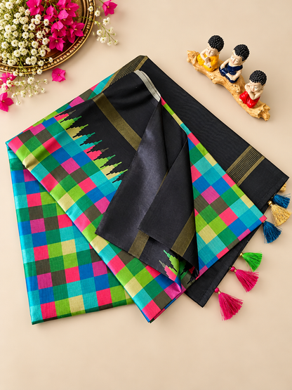 Marvellous Soft Tussar Silk Saree with Elegant Pallu & Tassels